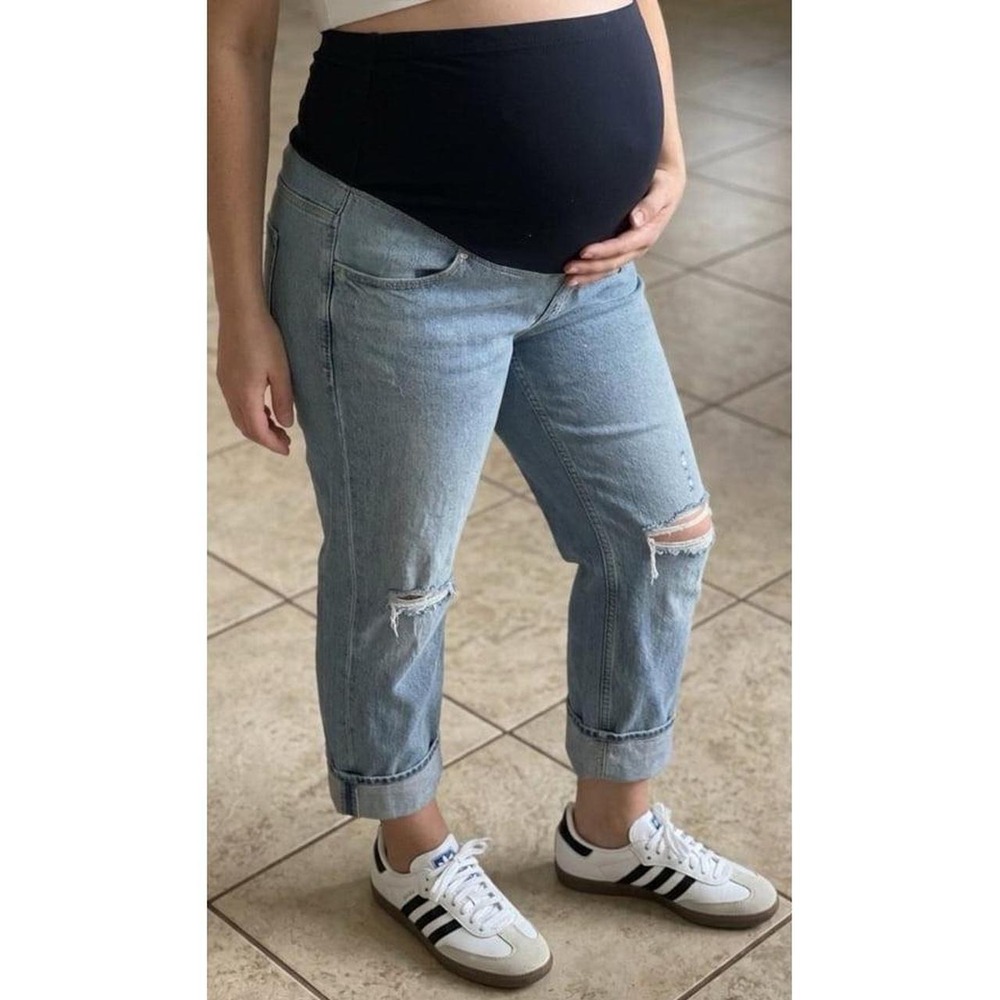 Women's Maternity Jeans Blue Denim Pants size 14